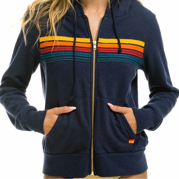 Aviator Nation 5 stripe sweatshirt XS hoodie - Picture 1 of 12